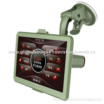 New 7.0-inch Car GPS Navigator, HD Screen, 8GB Built-in Memory, Army Green